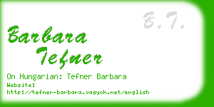 barbara tefner business card